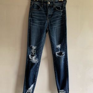 American Eagle Ripped Hi-rise Jegging Crop Jeans
